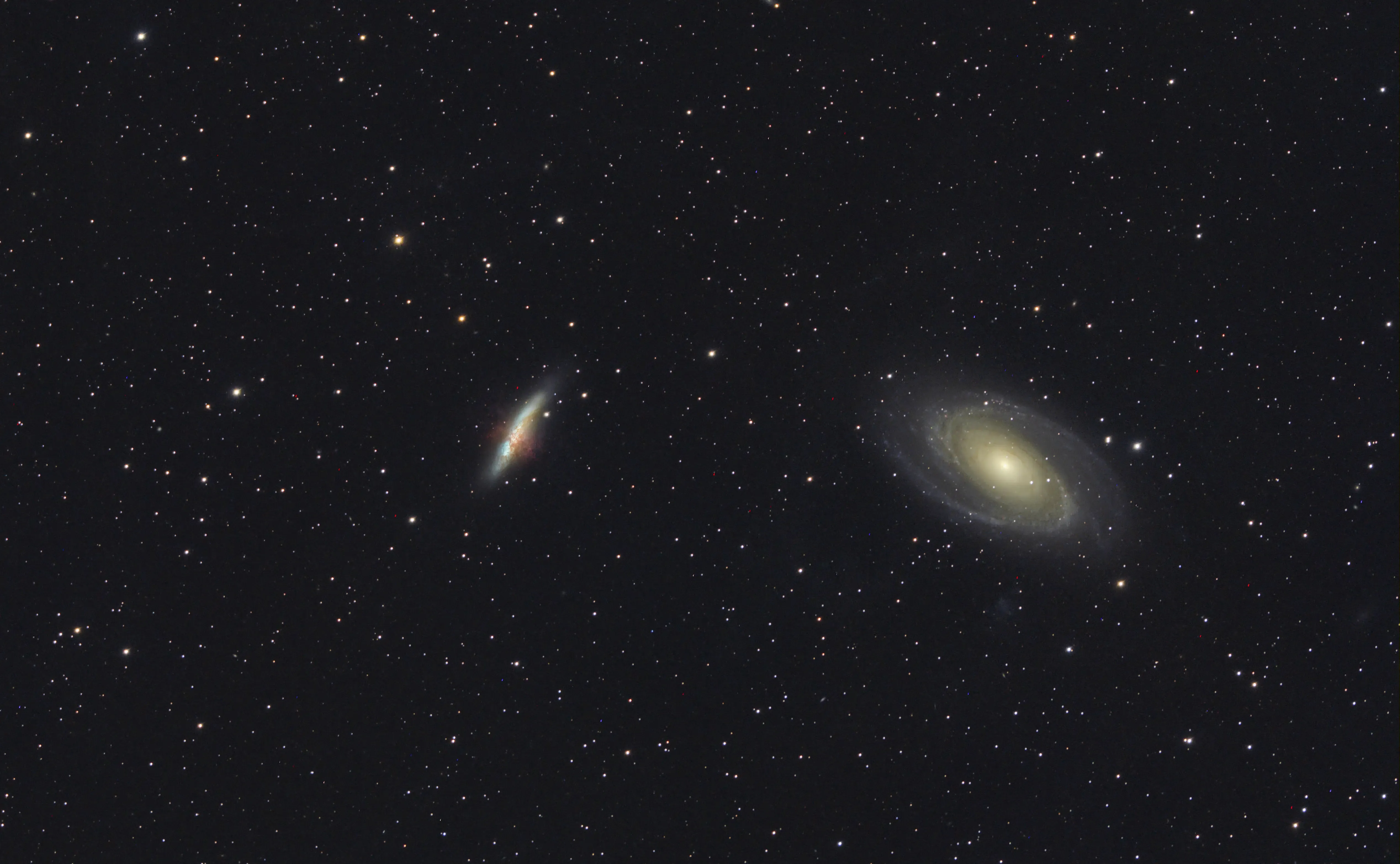 Bode's Galaxy (M81) and the Cigar Galaxy (M82)