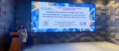 Dr. Syeda Lammim Ahad delivering CASSA's first colloquium on simulating galaxies in clusters