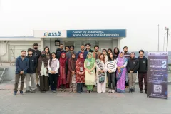 Participants of Durbin Workshop 2 in a group photo in front of the CASSA office at IUB.